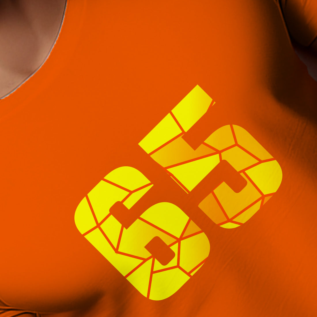 65 Number Unisex T-Shirt (Orange)