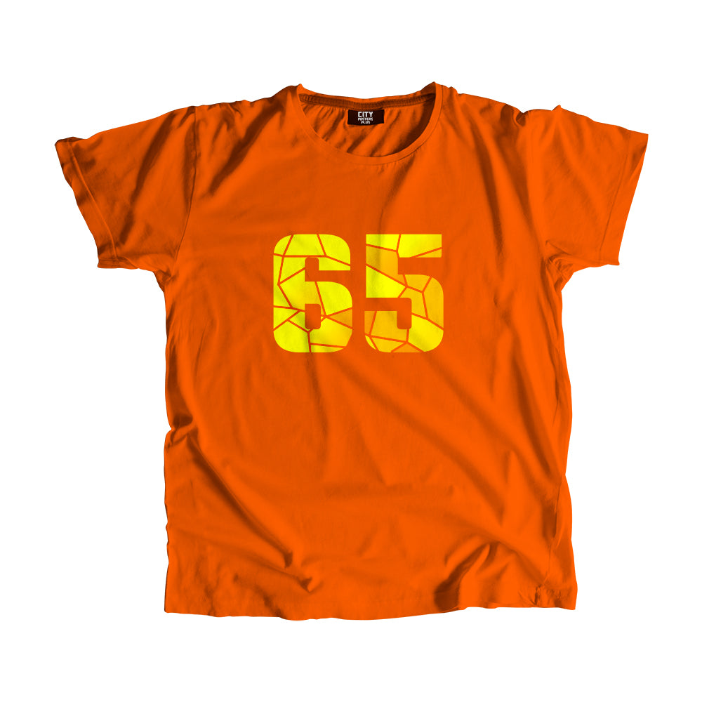 65 Number Unisex T-Shirt (Orange)