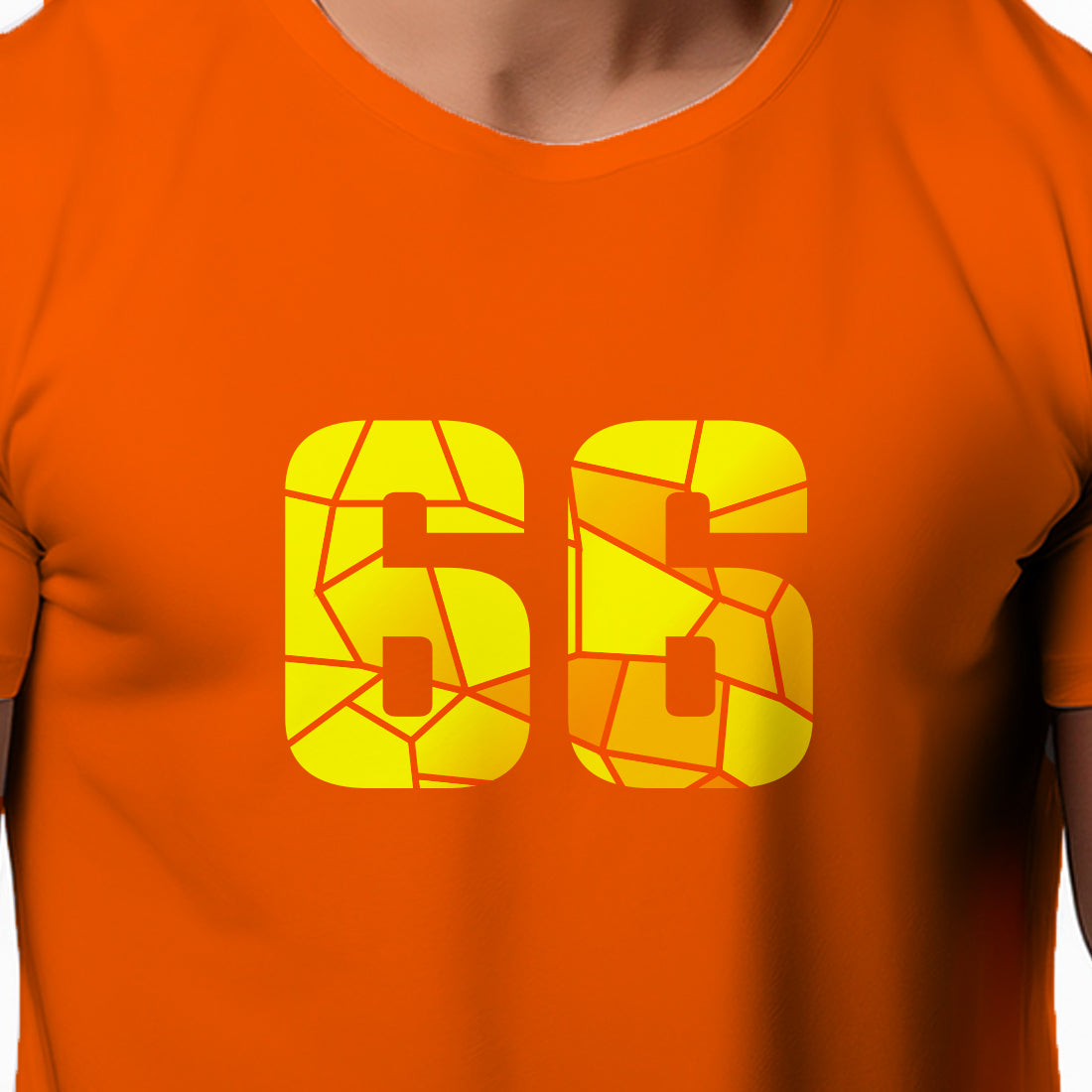 66 Number Unisex T-Shirt (Orange)