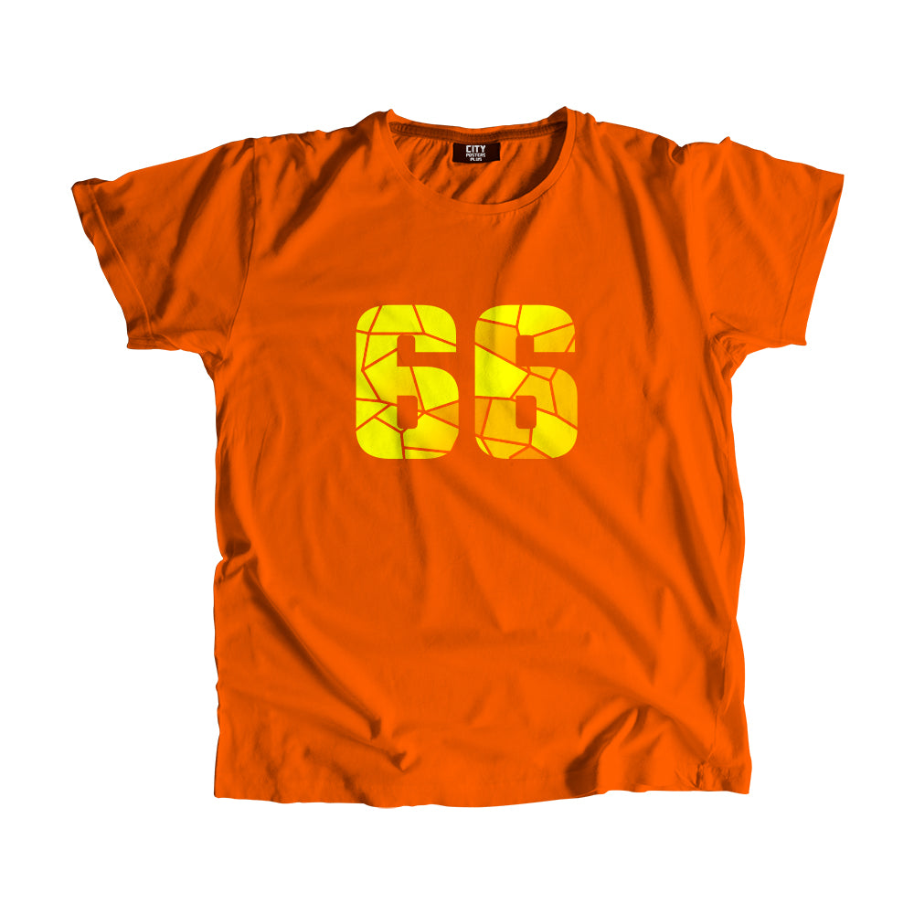 66 Number Unisex T-Shirt (Orange)