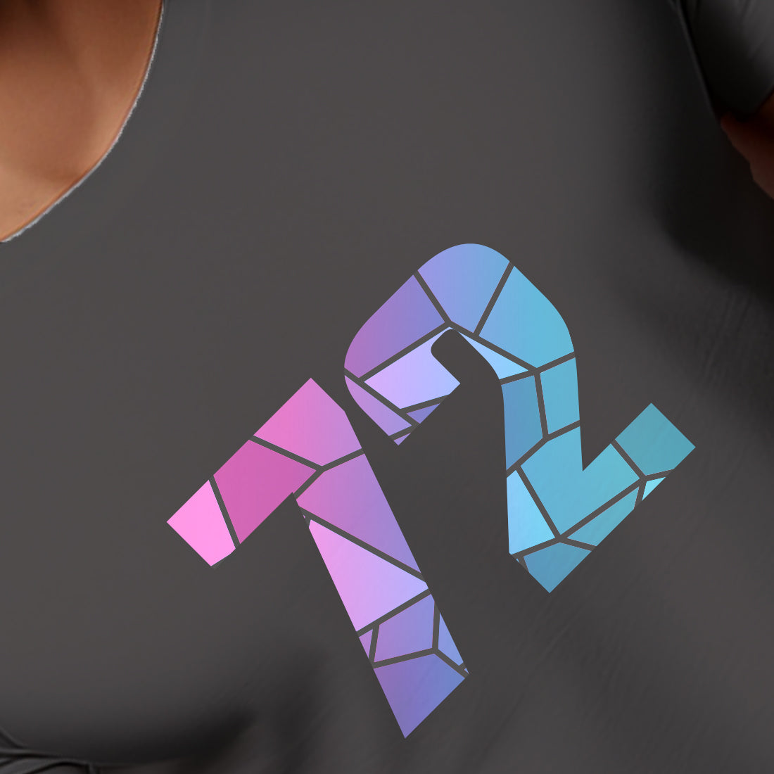 72 Number Unisex T-Shirt (Charcoal Grey)