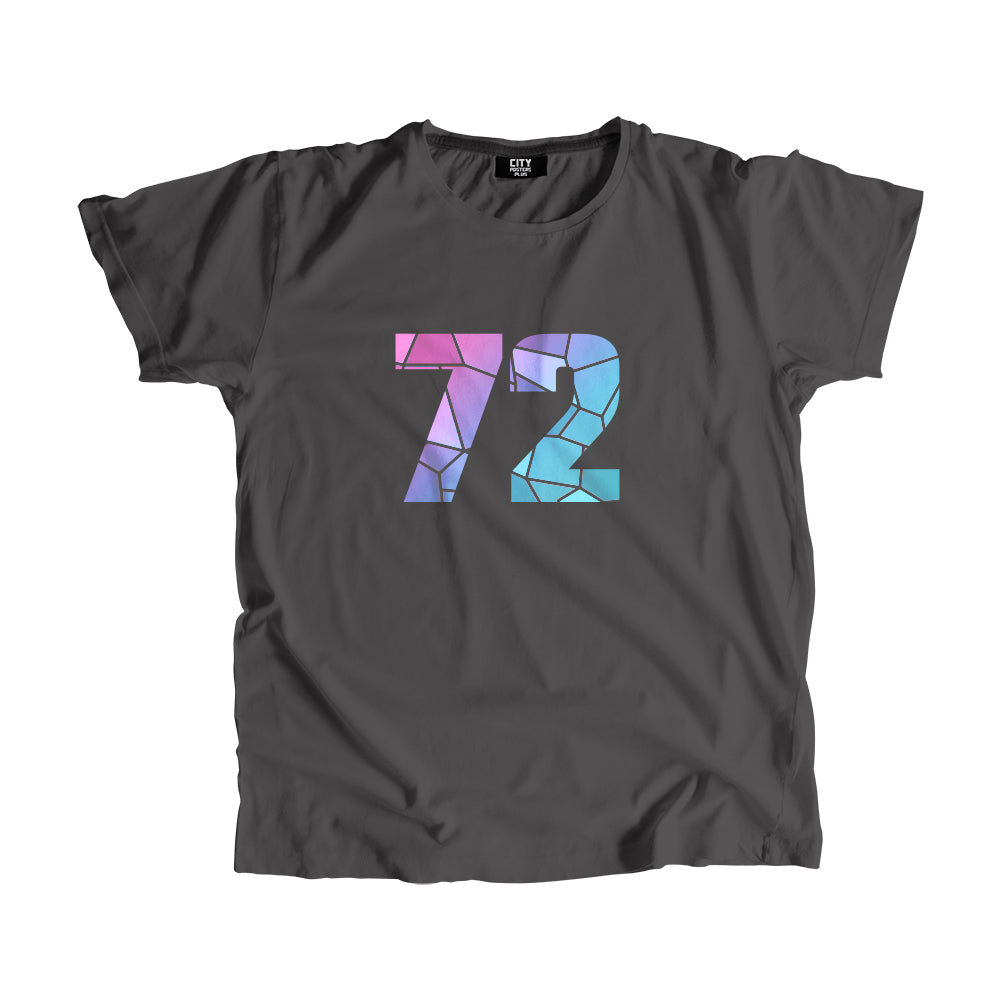 72 Number Unisex T-Shirt (Charcoal Grey)
