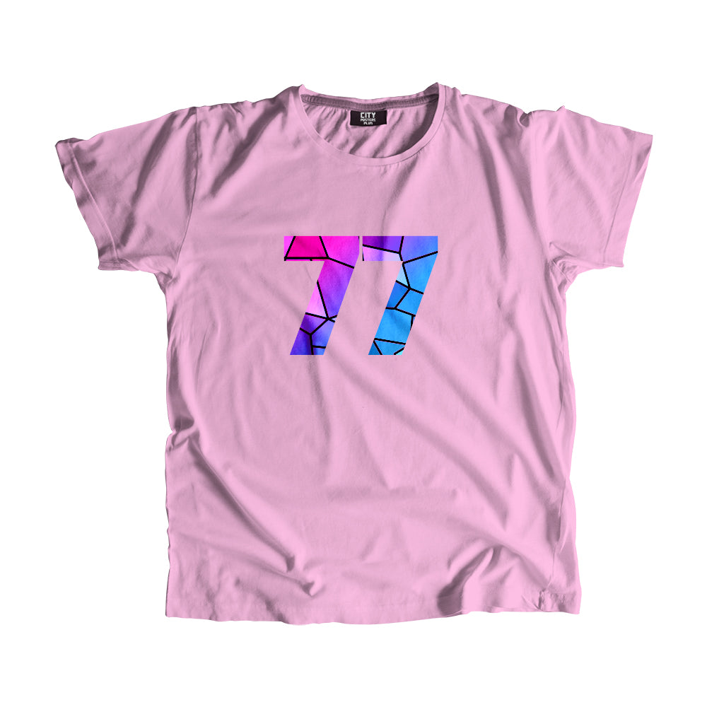77 Number Unisex T-Shirt (Light Pink)