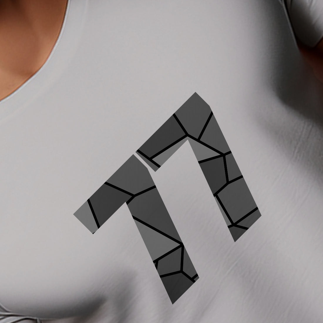 77 Number Unisex T-Shirt (Melange Grey)