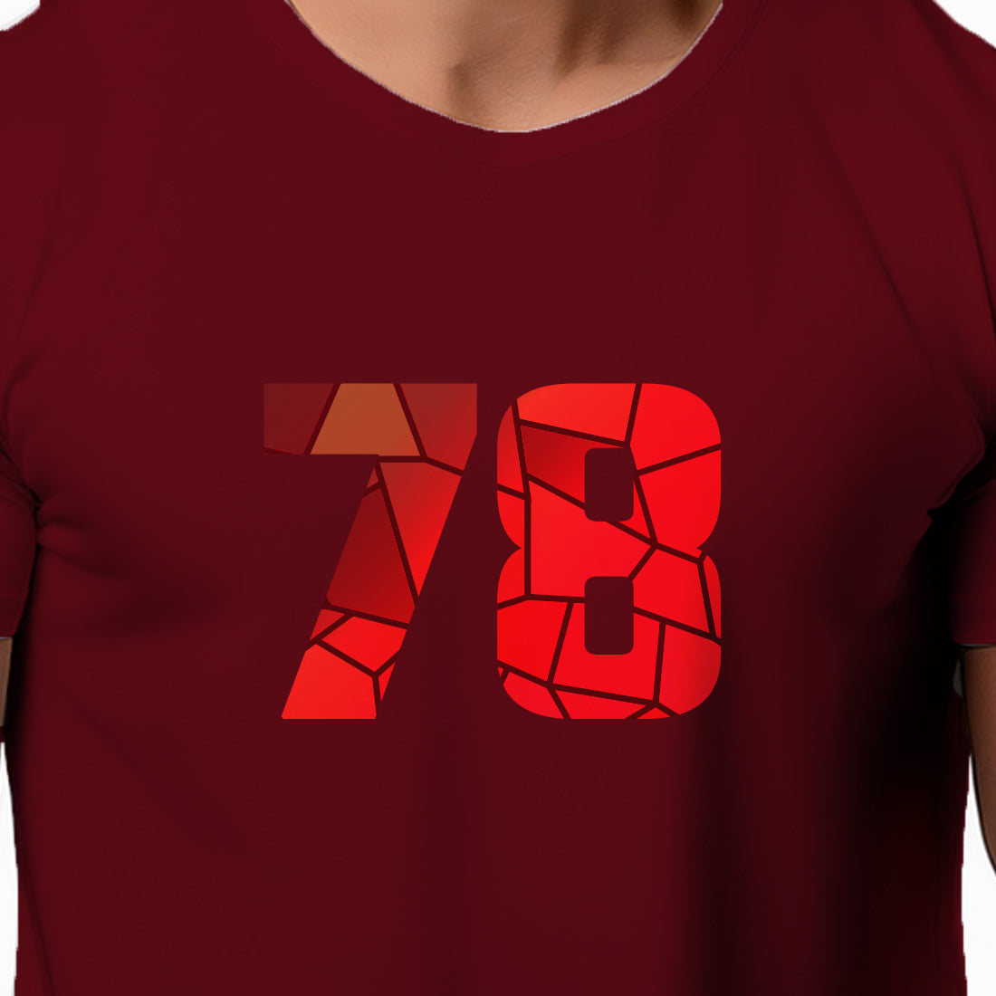 78 Number Unisex T-Shirt (Maroon)