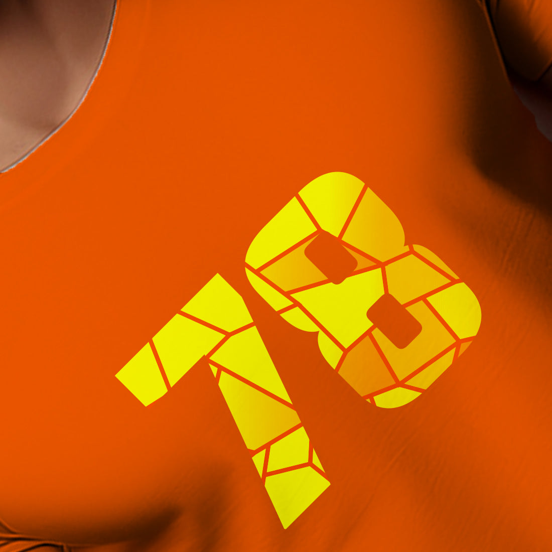78 Number Unisex T-Shirt (Orange)