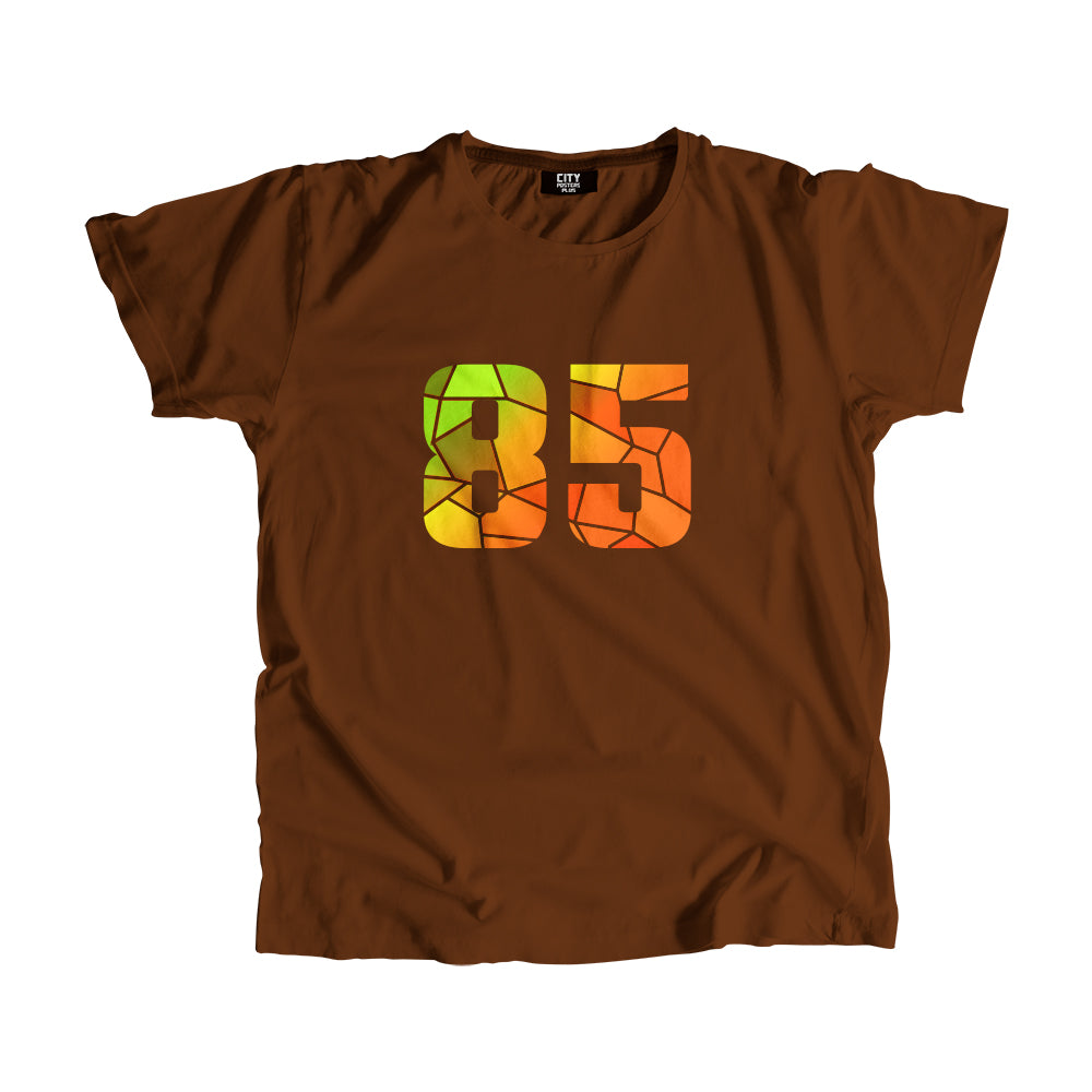 85 Number Unisex T-Shirt (Brown)