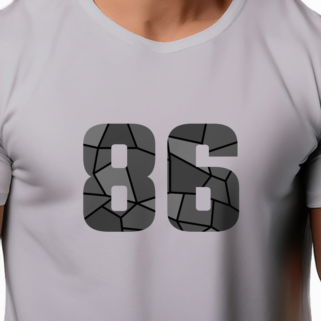86 Number Unisex T-Shirt (Melange Grey)