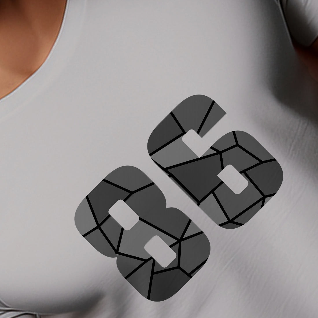 86 Number Unisex T-Shirt (Melange Grey)