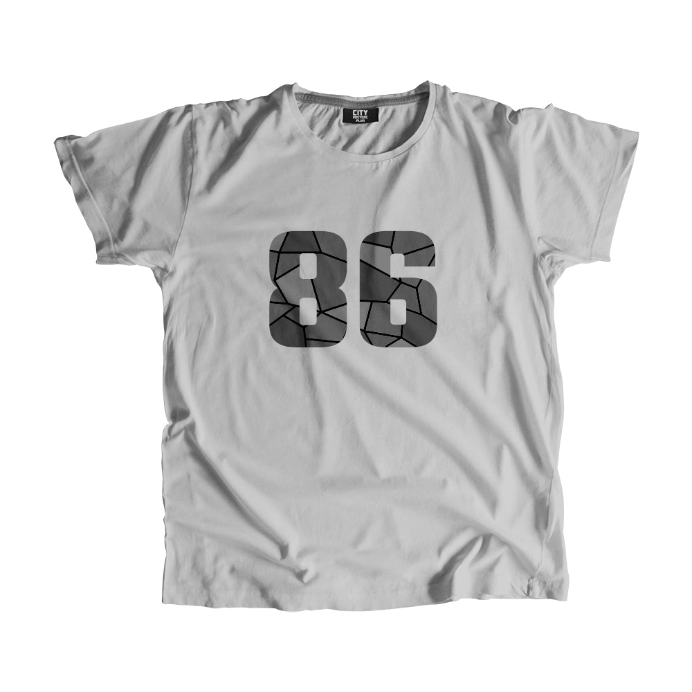 86 Number Unisex T-Shirt (Melange Grey)