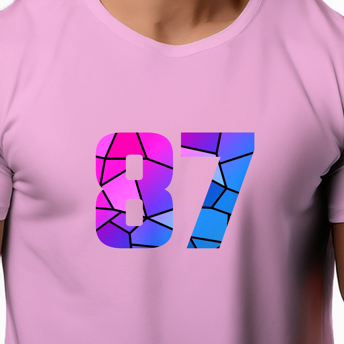 87 Number Unisex T-Shirt (Light Pink)