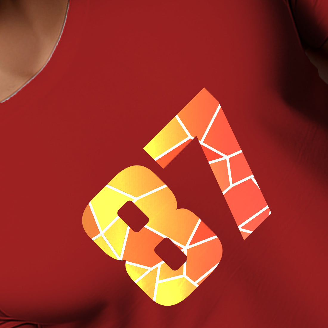 87 Number Unisex T-Shirt (Red)