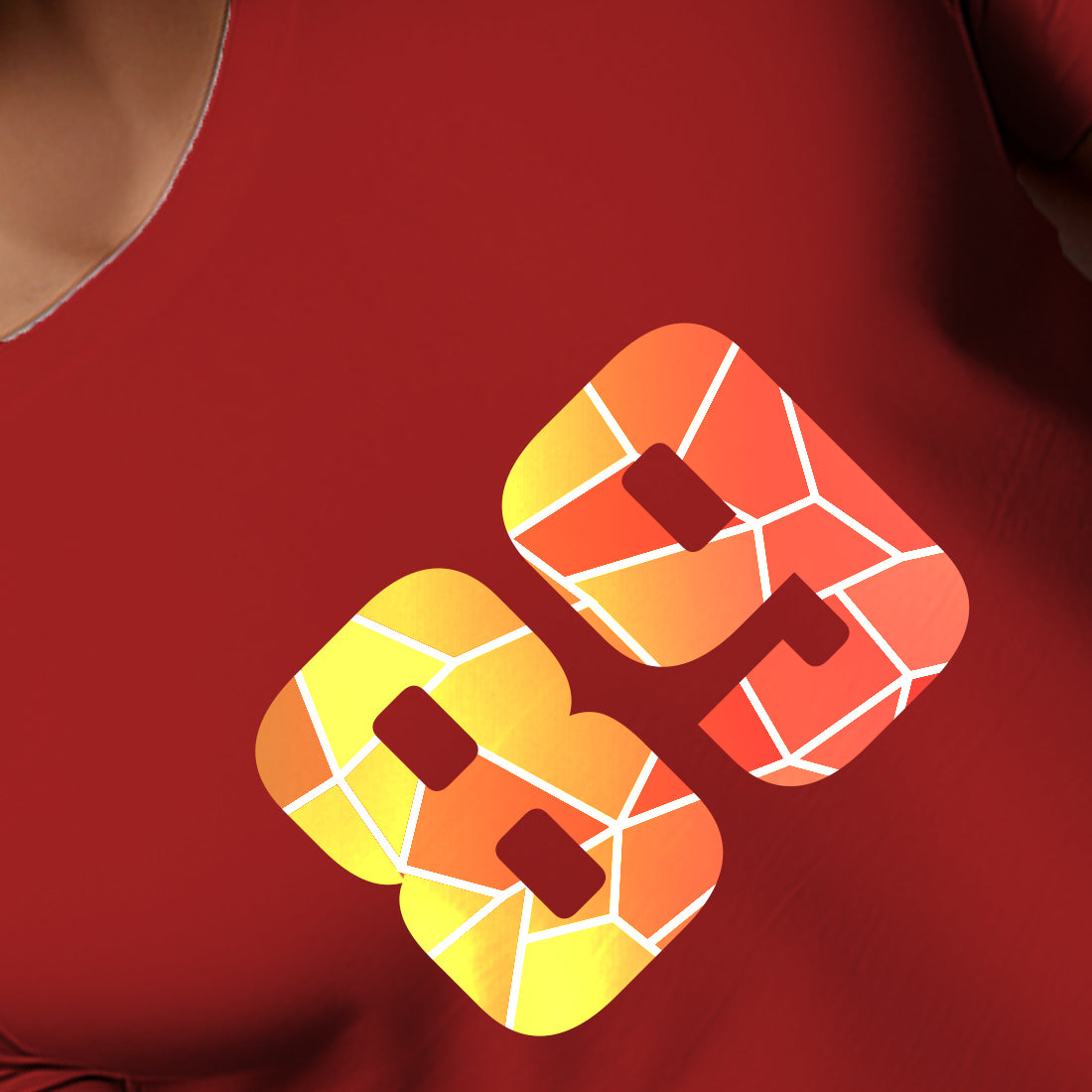 89 Number Unisex T-Shirt (Red)