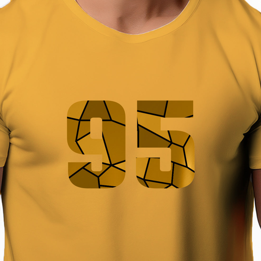 95 Number Unisex T-Shirt (Golden Yellow)