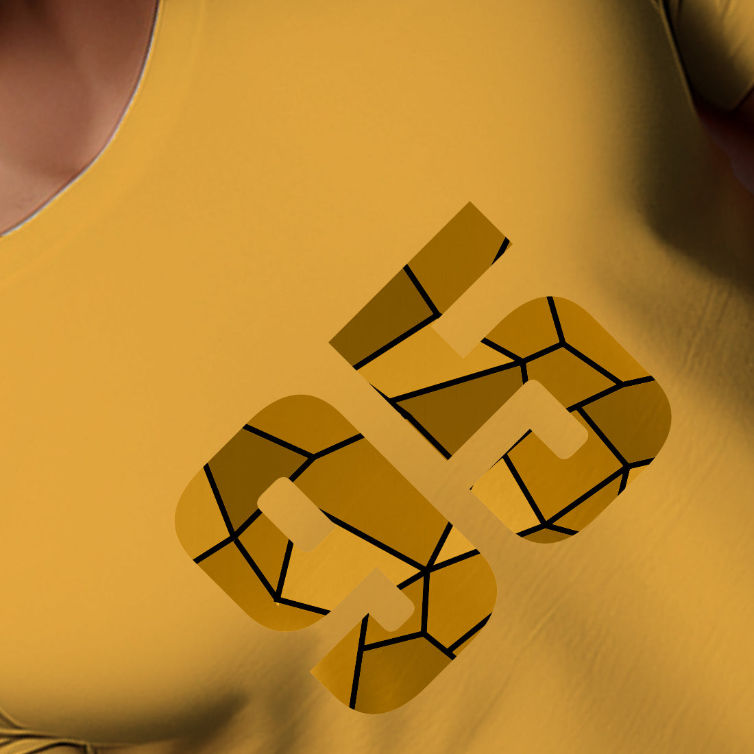 95 Number Unisex T-Shirt (Golden Yellow)