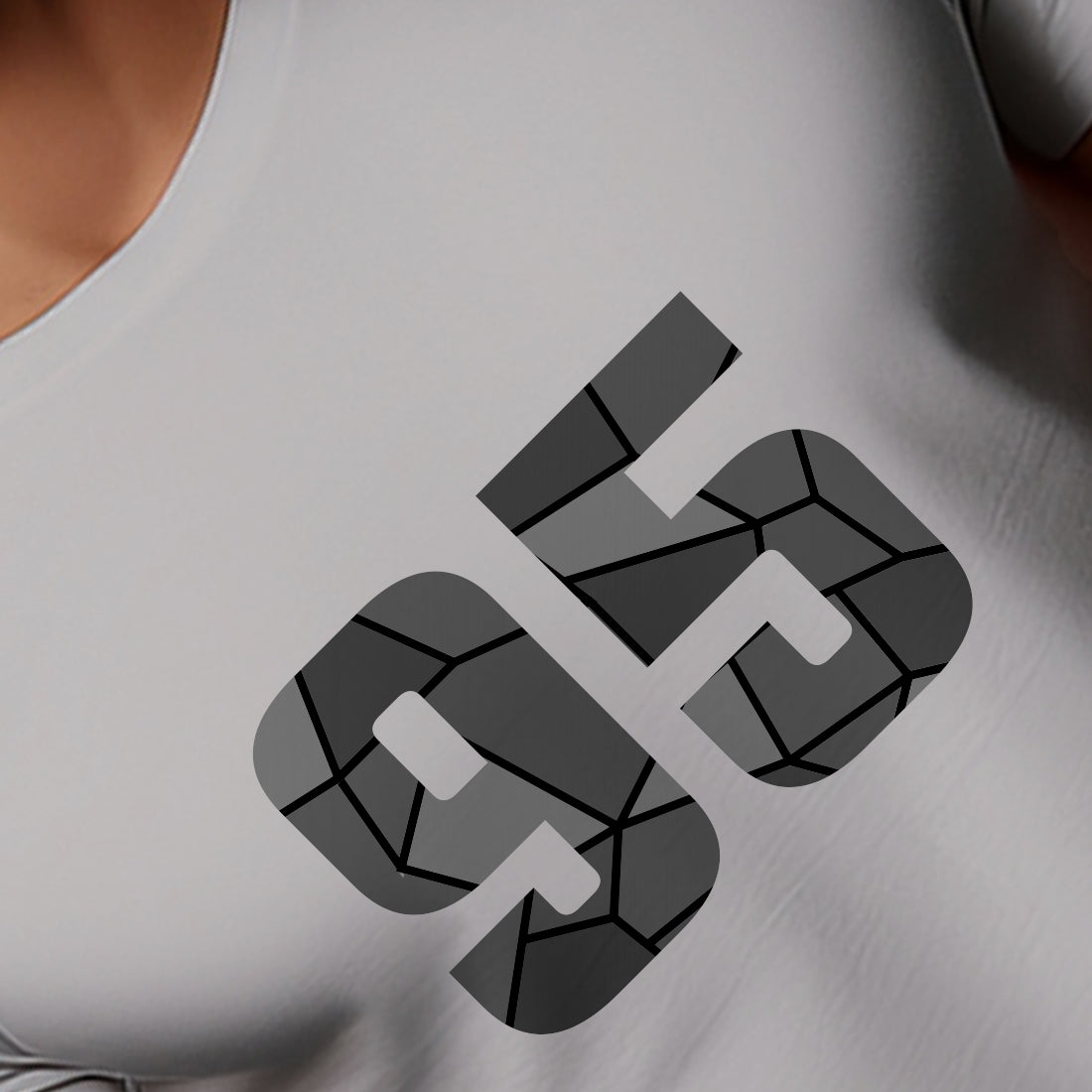 95 Number Unisex T-Shirt (Melange Grey)