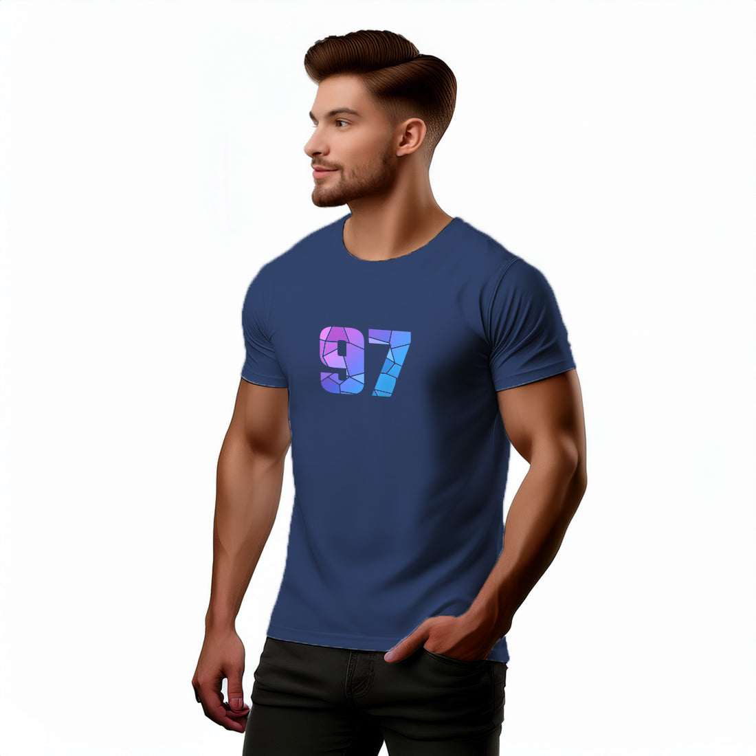 97 Number Unisex T-Shirt (Navy Blue)