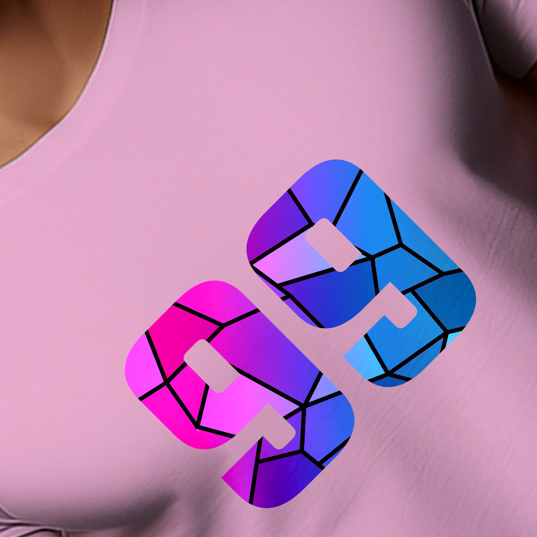 99 Number Unisex T-Shirt (Light Pink)