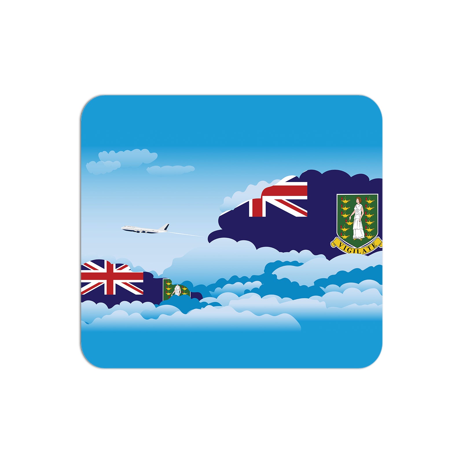 Virgin Islands UK Day Clouds Mouse pad 