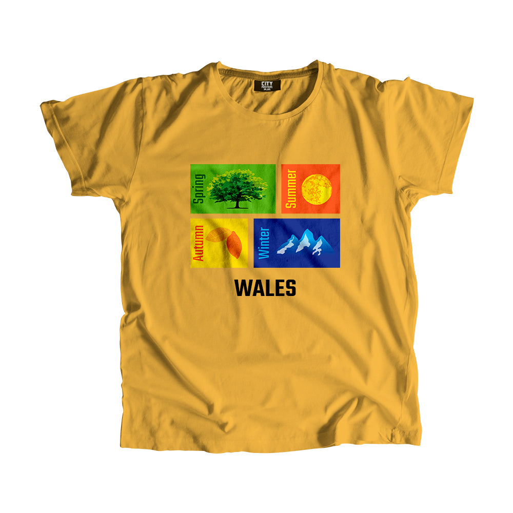 WALES Seasons Unisex T-Shirt (Golden Yellow)