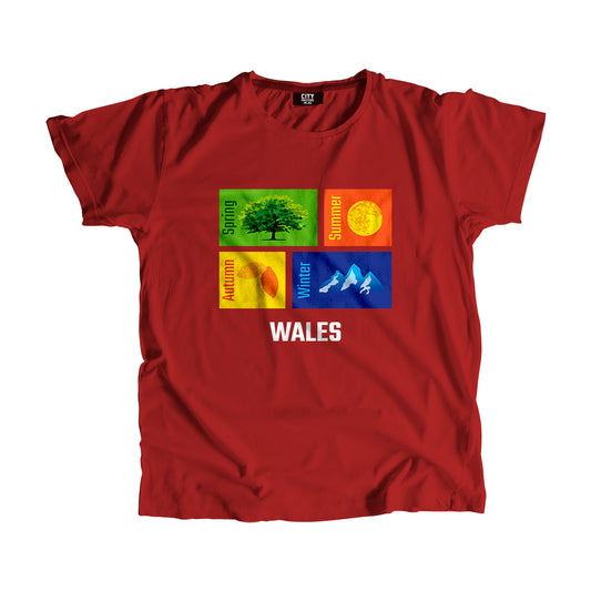 WALES Seasons Unisex T-Shirt (Red)