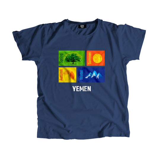 YEMEN Seasons Unisex T-Shirt (Navy Blue)