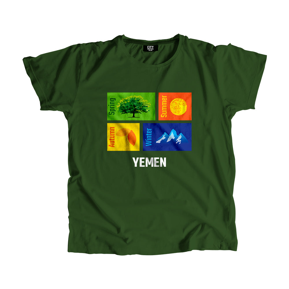 YEMEN Seasons Unisex T-Shirt (Olive Green)