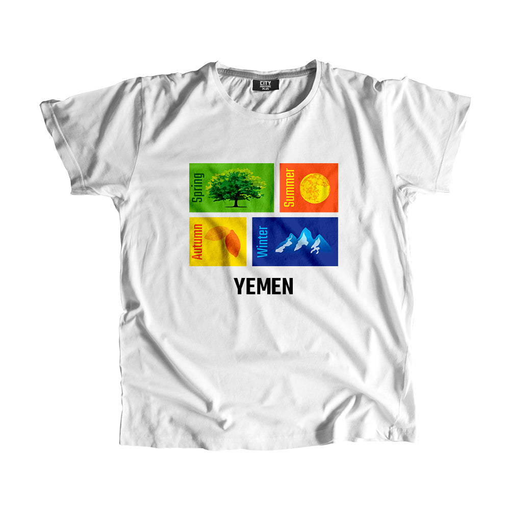 YEMEN Seasons Unisex T-Shirt (White)