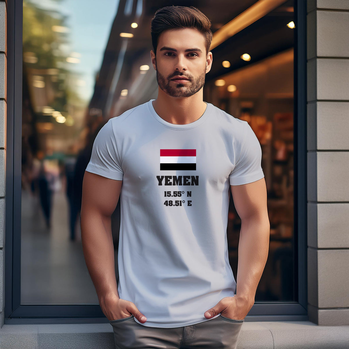 Yemen Latitude Longitude Unisex T-Shirt