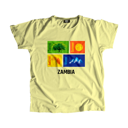 ZAMBIA Seasons Unisex T-Shirt (Butter Yellow)